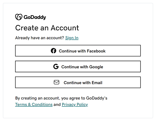 التسجيل في موقع جودادي GoDaddy