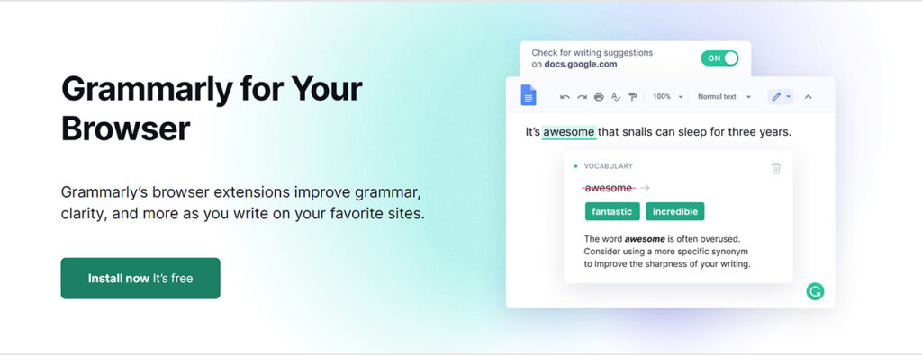 اضافة Grammarly للمتصفح