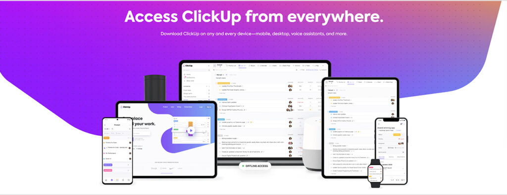 تطبيق الهاتف المحمول الخاص بـ ClickUp